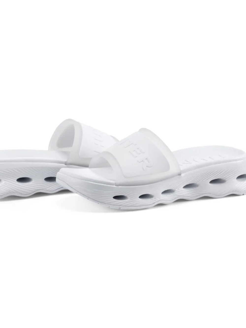 Hunter Women's Geneva White Cushioned Comfy Slip-on Casual Sandals Slides Shoes
